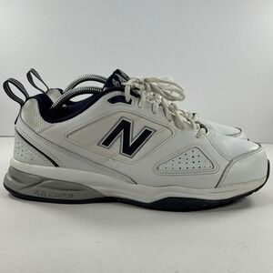 New Balance 623v3 Men 8 4E Extra Wide White Navy Leather Training Shoes MX623WN3
